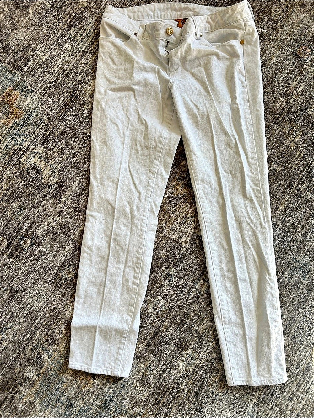 Tory Burch Skinny Pants in White Size 29